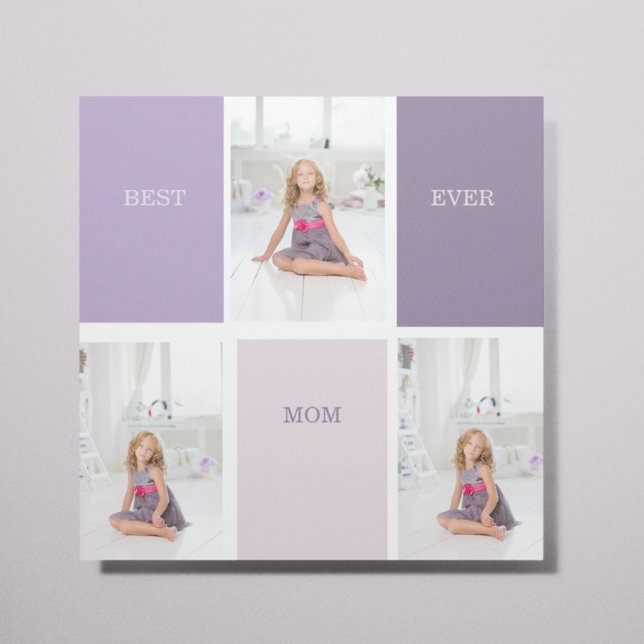 Póster Collage Photo Purple Mejor Regalo De Mamá Nunca (Subido por el creador)