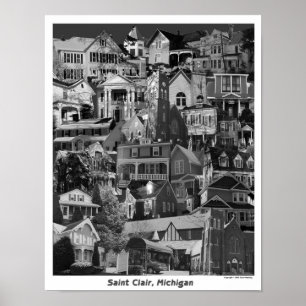 Póster Collage Poster, Saint Clair Michigan
