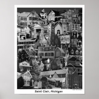 Póster Collage Poster, Saint Clair Michigan