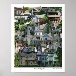 Póster Collage Poster, Saline Michigan