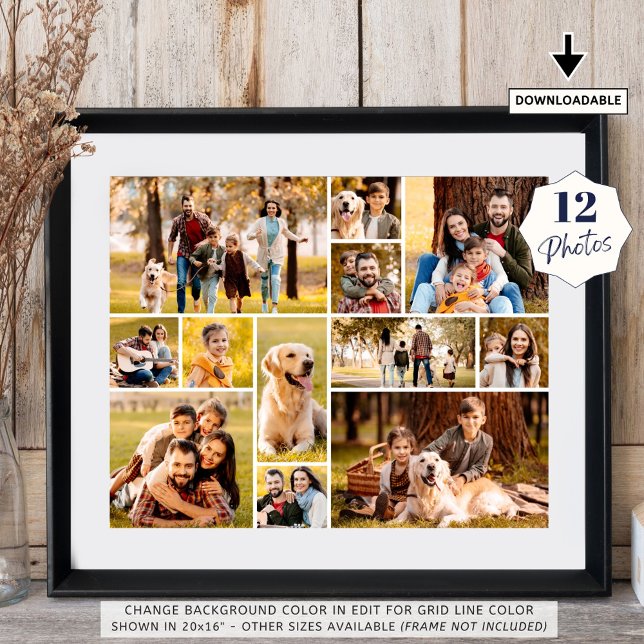 Póster Collage Simple de 12 Fotos Único (Subido por el creador)