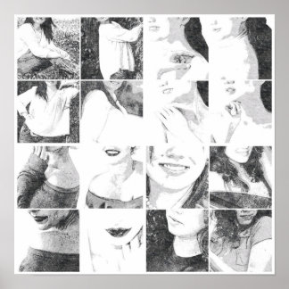 Póster Collage sin rostro