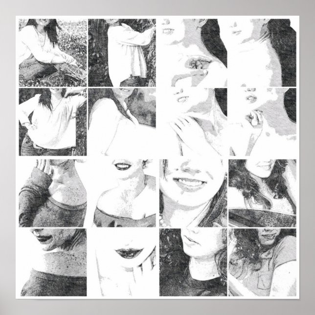 Póster Collage sin rostro (Frente)