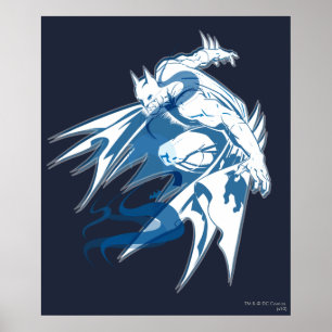 Póster Collage tonal del agua de Batman