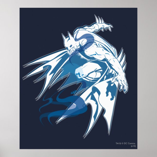 Póster Collage tonal del agua de Batman (Frente)