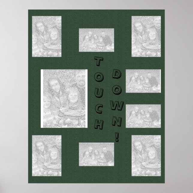 Póster Collage verde - Fútbol (Frente)