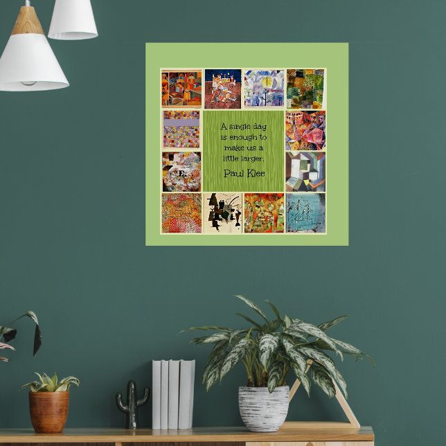Póster Collage y citación de Paul Klee (Salón 1)