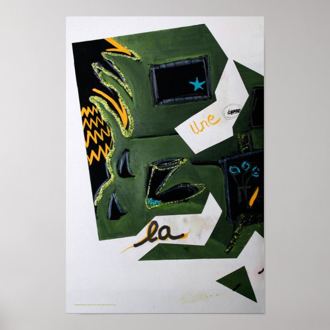 Póster Collages bruyants Navidades de un artista en un li (Frente)