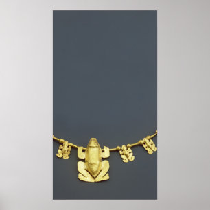 Póster Collar de Quimbaya con las ranas, de Colombia