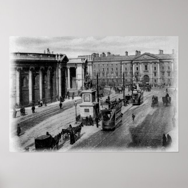 Póster College Green, Dublin, c.1900 (Frente)