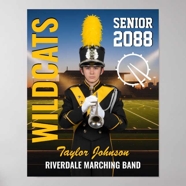 Póster College Senior Marching Band Photo Sports (Frente)