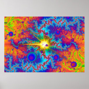 Póster Colliding Dweeb Ballz Psychedelic