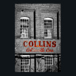 Póster Collins Ax<br><div class="desc">Signo de neón viejo y roto en el lado de la vieja fábrica de Collins Ax en Collinsville CT del fotógrafo Walter Felix</div>