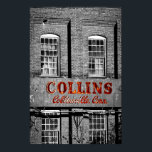 Póster Collins Ax<br><div class="desc">Signo de neón viejo y roto en el lado de la vieja fábrica de Collins Ax en Collinsville CT del fotógrafo Walter Felix</div>