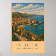 Collioure, France – Vintage Travel Poster