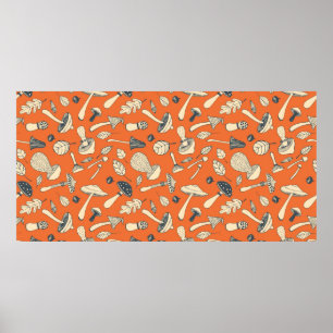 Póster Colmena doodle dibujada a mano Vintage sin costura