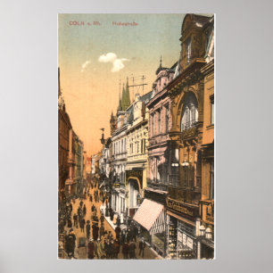 Póster Cöln a la rin calle Alta - Cologne -