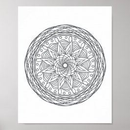Póster Coloca tu propia Mandala Wall Art Poster de impres