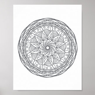 Póster Coloca tu propia Mandala Wall Art Poster de impres