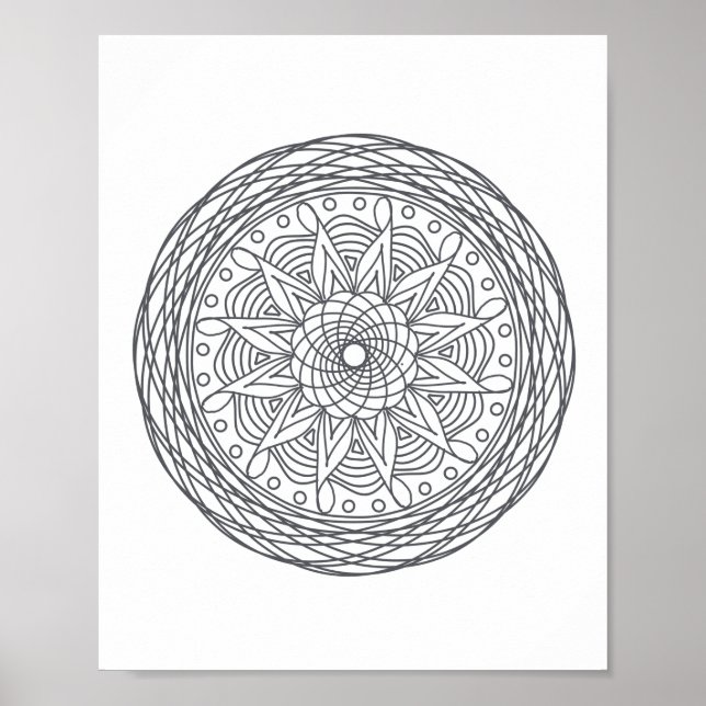Póster Coloca tu propia Mandala Wall Art Poster de impres (Frente)