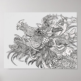 Póster Coloca tu propio Dragón de Encanto