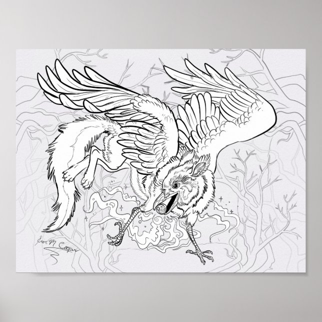 Póster Coloca tu propio Griffin de Raven (Frente)