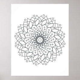 Póster Coloca tu propio Mandala Wall Art