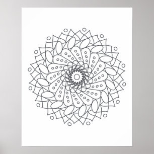 Póster Coloca tu propio Mandala Wall Art