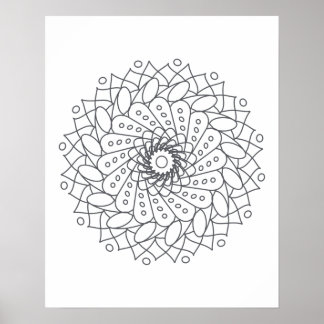 Póster Coloca tu propio Mandala Wall Art