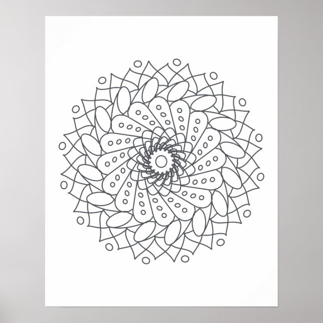 Póster Coloca tu propio Mandala Wall Art (Frente)