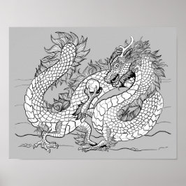 Póster Coloca tu propio Pearl Dragon