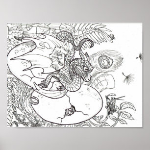 Póster Coloca tus propios Dragones Hatchling