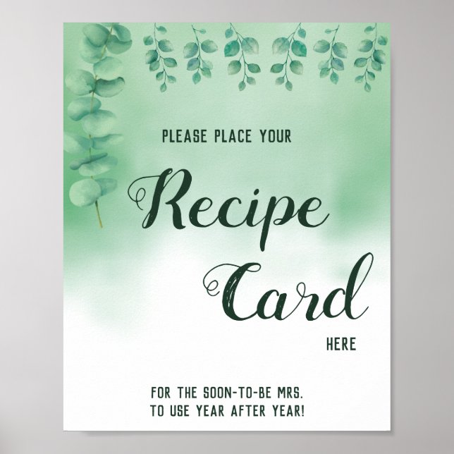 Póster Colocar Tarjeta Recetada Aquí Eucalyptus Rótulo Du (Frente)