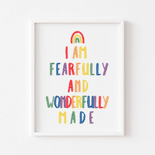 Póster Coloful Fearly imprimió maravillosamente