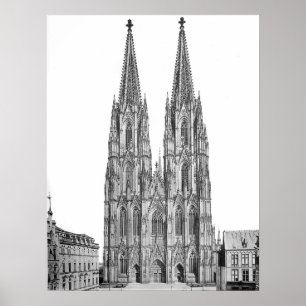 Póster Cologne cathedral 1911 - habitante de colonia