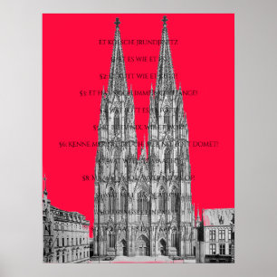 Póster Cologne Dome Cologne Köln Kölsches Grundgesetz