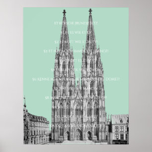 Póster Cologne Dome Cologne Köln Kölsches Grundgesetz