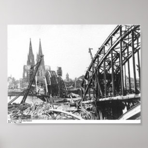 Póster Cologne Hohenzollern bridge - Hohenzollernbrücke