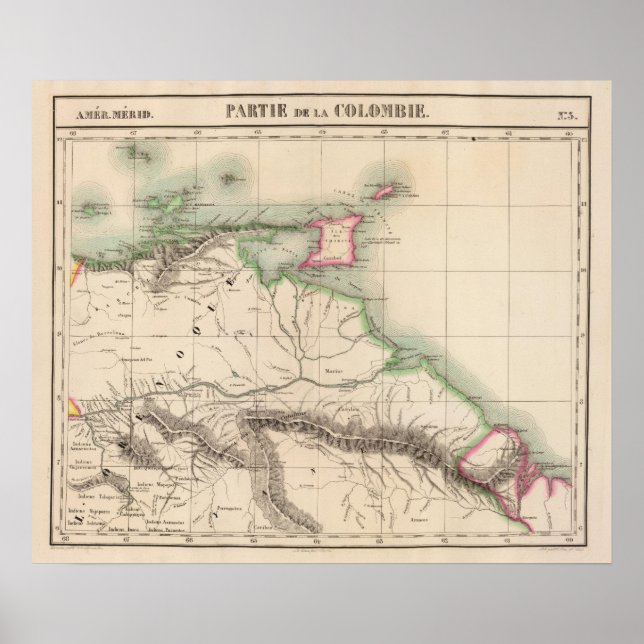 Póster Colombia, América del Sur 3 (Frente)