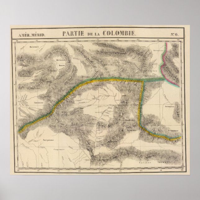 Póster Colombia, América del Sur 6 (Frente)