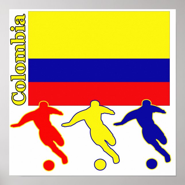 Póster Colombia del fútbol (Frente)