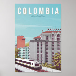 Póster Colombia Famoso lugar de viaje