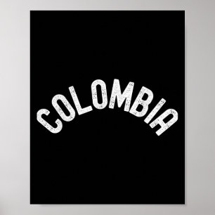 Póster Colombia Mapa Cita Esbozo gráfico Colombia