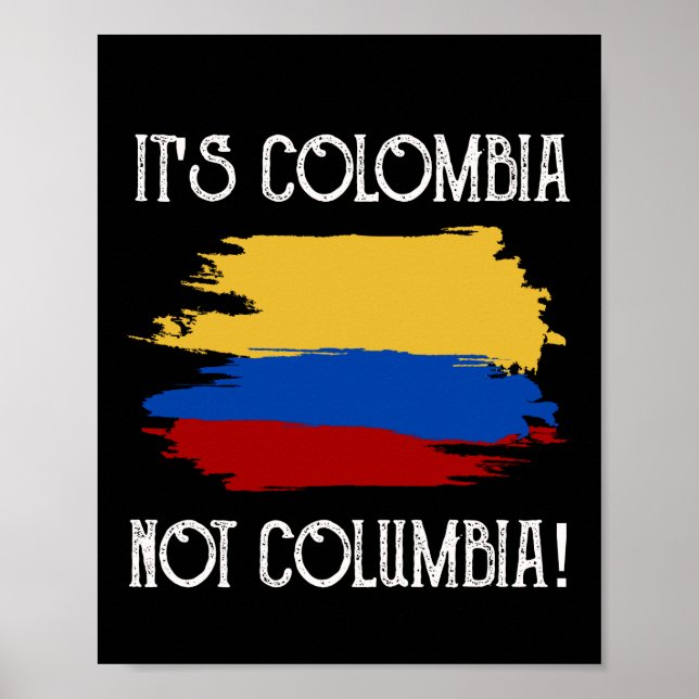 Póster Colombia no Columbia Cita cómica colombiana (Frente)