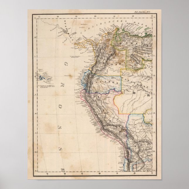 Póster Colombia, Perú (Frente)