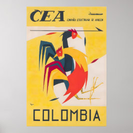 Póster Colombia Travel Poster Colombian Art Print 