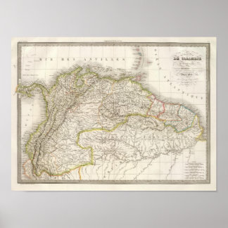 Póster Colombie, Guyanes - Columbia