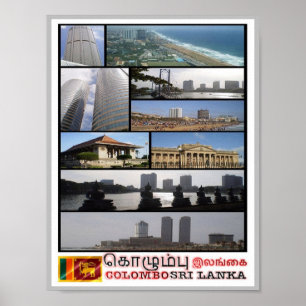 Póster Colombo - Sri Lanka - Mosaico -