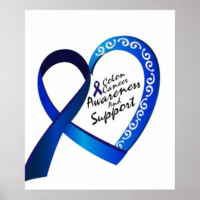 Póster Colon Cancer Suppor Gifts (Frente)