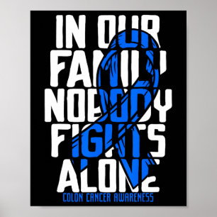 Póster Colon Cancer Support Tee Family Blue Colon Cancer